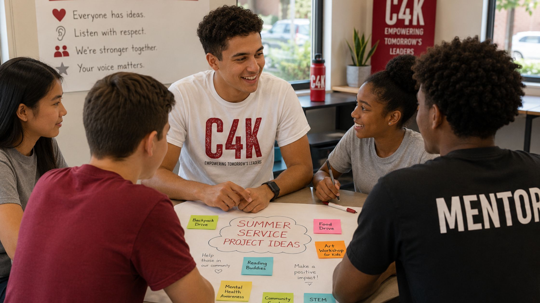 Cougs 4 Kids listening circle for youth-centered summer service planning