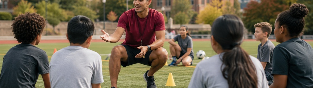 Cougs 4 Kids Sports Coach leading an inclusive teamwork drill