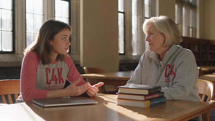 College woman and alumna mentor